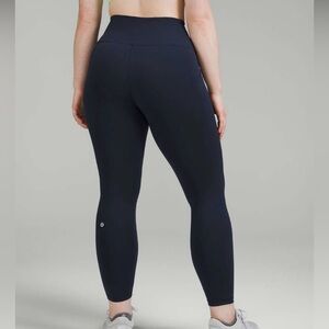 LULULEMON Wunder Train High Rise True Navy Tight Leggings 25" Size 14